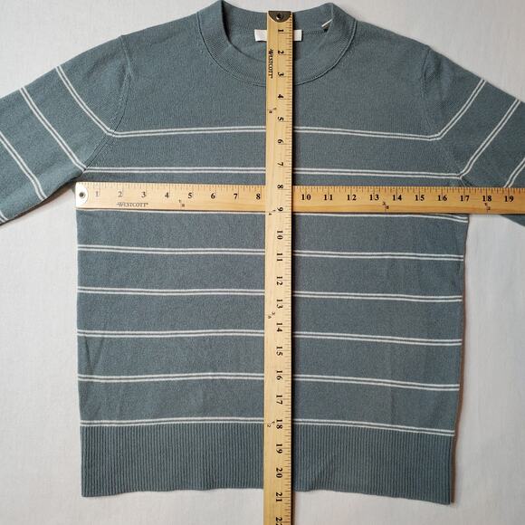 Vince Women's Size XS Wool Cashmere Blend Crew Neck Sweater Green - Picture 6 of 7